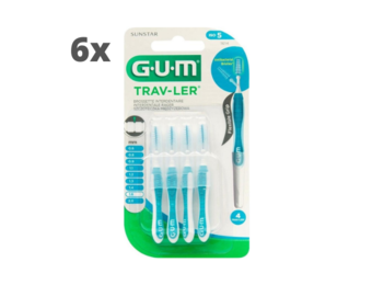 6x GUM Trav-Ler Ragers Blauw 1.6mm blister à 4 stuks