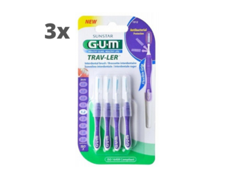 3x GUM Trav-Ler Ragers Paars 1.2mm blister à 4 stuks