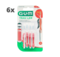 6x GUM Trav-Ler Ragers Rood 0.8mm blister à 4 stuks