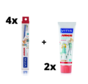 Vitis Junior Voordeelpakket - 2x tandpasta + 4x tandenborstel