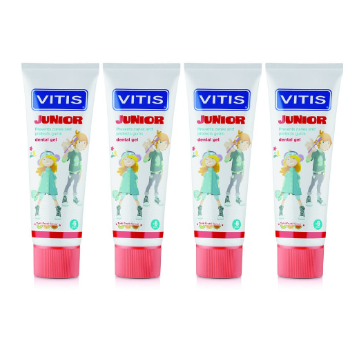 Vitis Junior Tandpasta - 4 x 75 ml - Voordeelverpakking