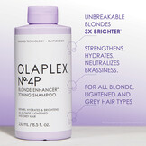 3x Olaplex No.4P Blonde Enhancer Toning Shampoo - Jongens en meisjes - Alle haartypes - Blondines - Gekleurd haar - Normaal haar