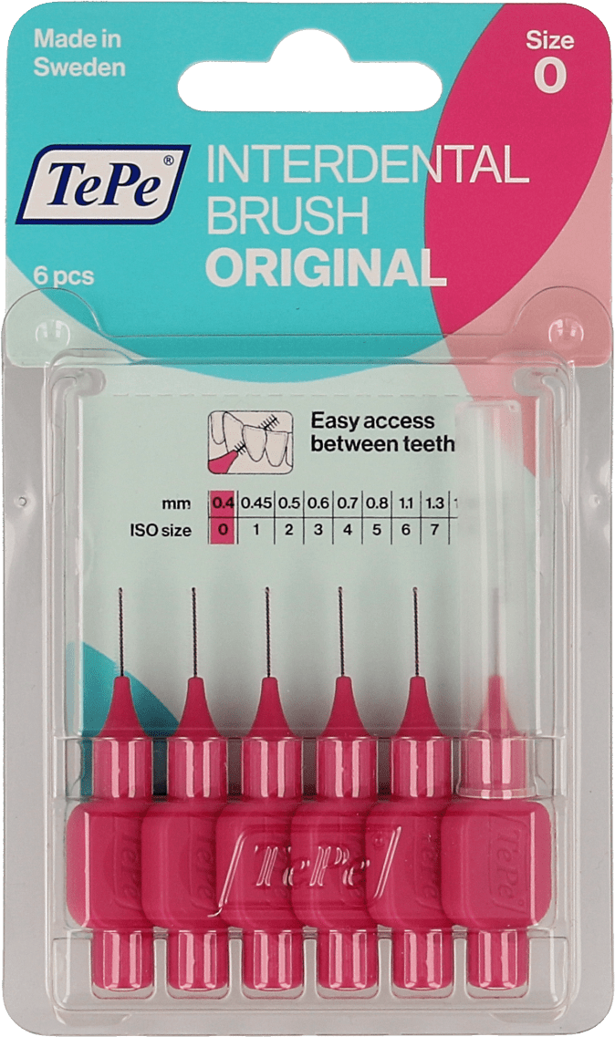 TePe Interdentale Ragers Origineel 0.4 mm Roze – 6 stuks