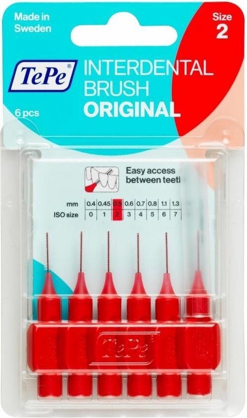 TePe Interdentale Ragers Origineel 0.5 mm Rood - 6 stuks