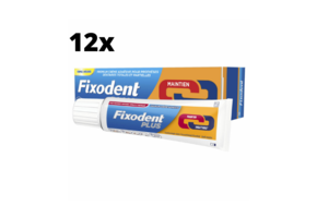Fixodent Plus Dual Power Premium Kleefpasta - 12 x 40 gram - Verbeterde formule 2022