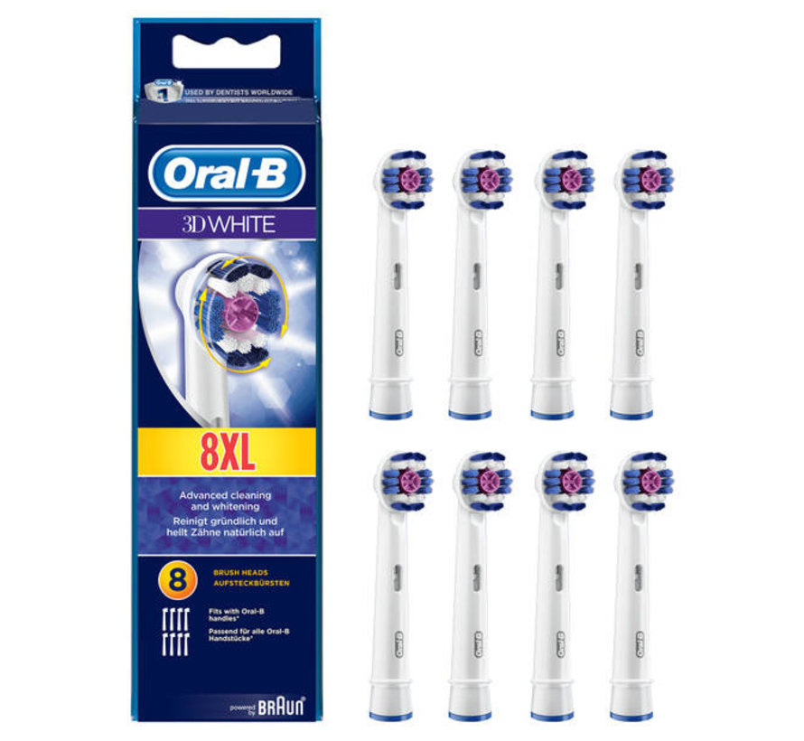 Oral-B 3D White Opzetborstels - 8 stuks