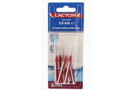 Lactona Ragers EasyGrip Recht XS 3mm Rood - 6 stuks