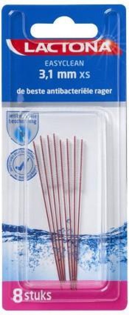 Lactona Ragers EasyClean XS 3.1mm Rood - 8 stuks