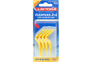 Lactona FlexPicks 2in1 XS/S Geel in blister - 20 stuks