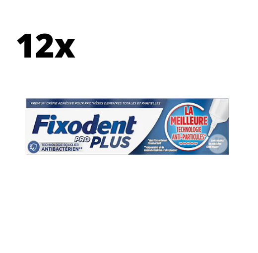 Fixodent Pro Plus Anti-Voedselresten Kleefpasta - 12 x 40 gram - Voordeelverpakking
