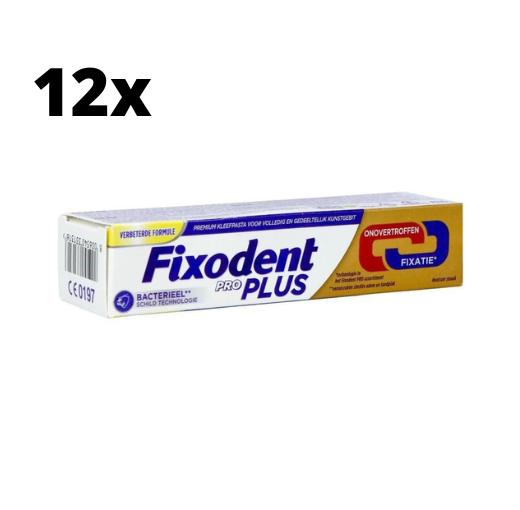 Fixodent Pro Plus Dual Power Kleefpasta - 12 x 40 gram - Voordeelverpakking