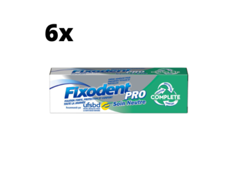 Fixodent Pro Complete Zorg & Neutraal Kleefpasta - 6 x 47 gram - Voordeelverpakking