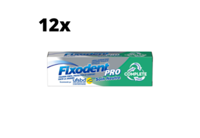Fixodent Pro Complete Zorg & Neutraal Kleefpasta - 12 x 47 gram - Voordeelverpakking