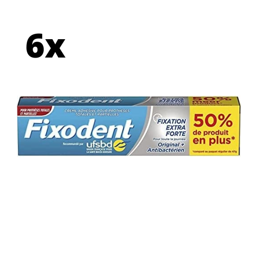 Fixodent Kleefpasta Original en Antibacterieel - 6 x 70,5 gram - Voordeelverpakking