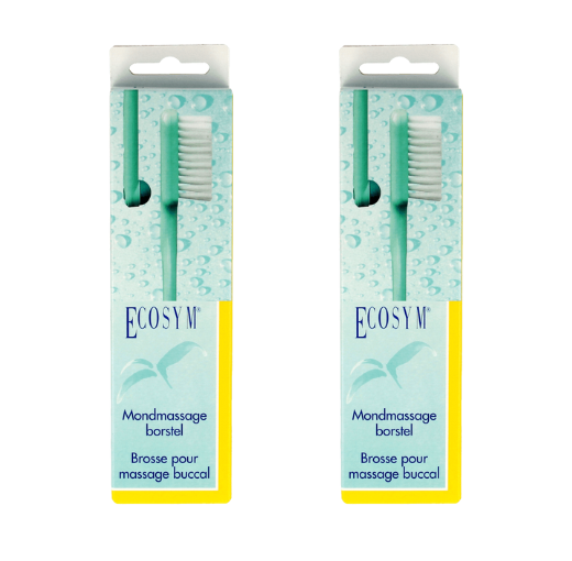 Ecosym Mondmassage Borstel - 2 stuks - Voordeelverpakking