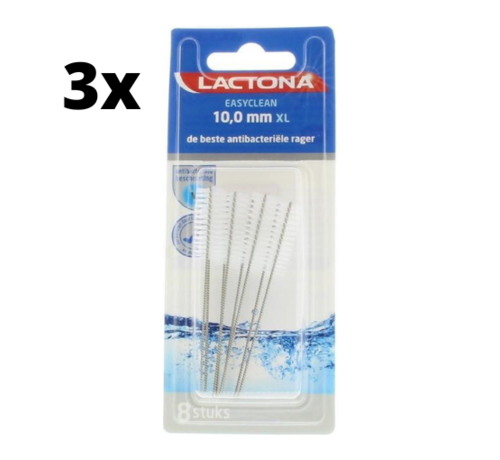 Lactona Lactona Ragers EasyClean XL 10.0mm Transparant - 3 x 8 stuks - Voordeelverpakking