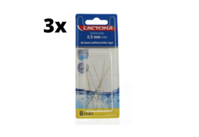 Lactona Ragers EasyClean XXS 2.5mm Geel - 3 x 8 stuks - Voordeelverpakking