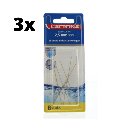 Lactona Ragers EasyClean XXS 2.5mm Geel - 3 x 8 stuks - Voordeelverpakking