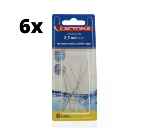 Lactona Lactona Ragers EasyClean XXS 2.5mm Geel - 6 x 8 stuks - Voordeelverpakking