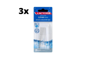 Lactona Ragers EasyClean XXXS 2.0mm Zilver - 3 x 8 stuks - Voordeelverpakking