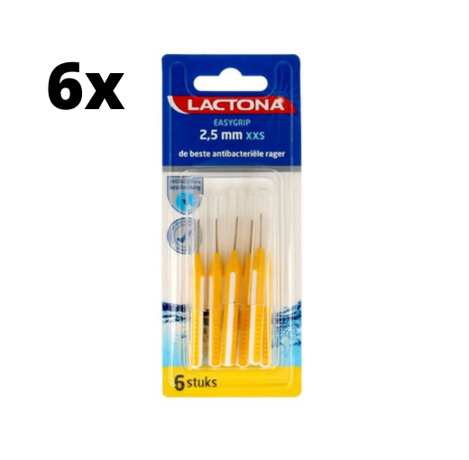 Lactona Ragers EasyGrip Recht XXS 2.5mm Geel - 6 x 6 stuks - Voordeelverpakking