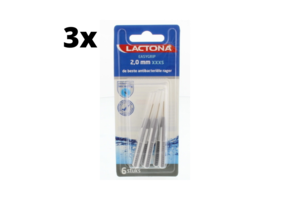 Lactona Ragers EasyGrip Recht XXXS 2mm Grijs - 3 x 6 stuks - Voordeelverpakking