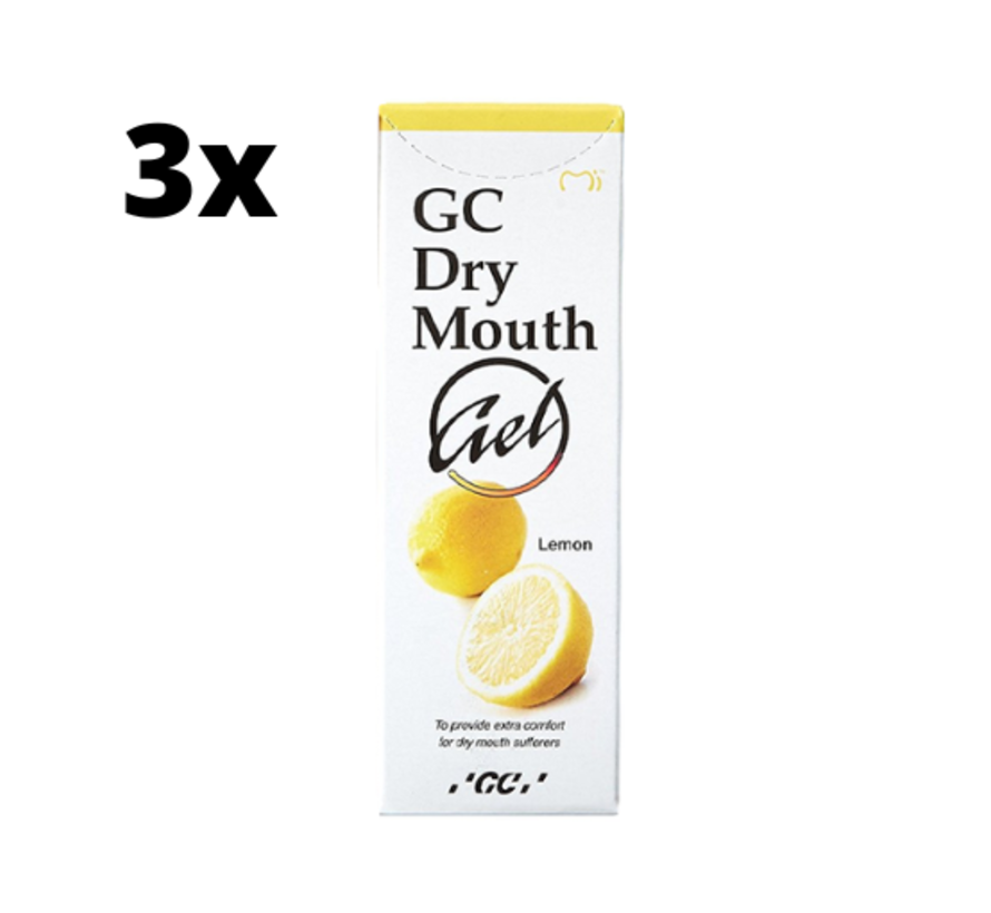 GC Dry Mouth Gel Lemon - 3 x 35 ml - Voordeelverpakking