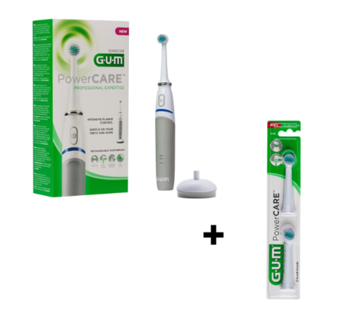 GUM GUM Elektrische Tandenborstel PowerCare + 2 extra opzetborstels