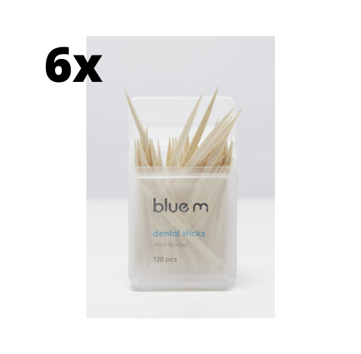 BlueM tandenstokers - 6 x 120 stuks - Voordeelverpakking