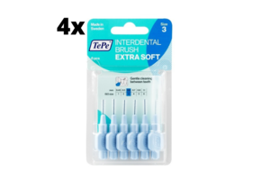 TePe Extra Soft Lichtblauw 0,6mm - 4 x 6 stuks - Voordeelverpakking