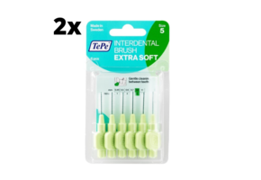 TePe Extra Soft Lichtgroen 0,8mm - 2 x 6 stuks - Voordeelverpakking