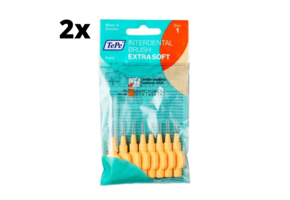 TePe Extra Soft Oranje 0,45mm - 2 x 8 stuks - Voordeelverpakking