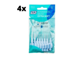 TePe Extra Soft Lichtblauw 0,6mm - 4 x 8 stuks - Voordeelverpakking