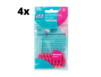 TePe Ragers Roze 0,4mm - 4 x 8 stuks - Voordeelverpakking