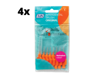 TePe Ragers Oranje 0,45mm - 4 x 8 stuks - Voordeelverpakking