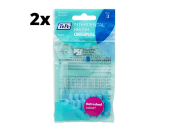 TePe Ragers Blauw 0,6mm - 2 x 8 stuks - Voordeelverpakking