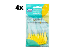 TePe Ragers Geel 0,7mm - 4 x 8 stuks - Voordeelverpakking