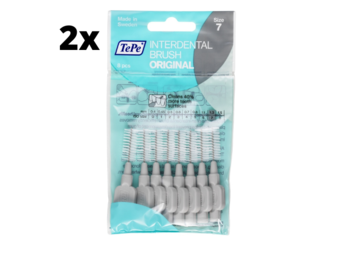 TePe Ragers Grijs 1,3mm - 2 x 8 stuks - Voordeelverpakking