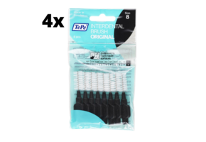 TePe Ragers Zwart 1,5mm - 4 x 8 stuks - Voordeelverpakking