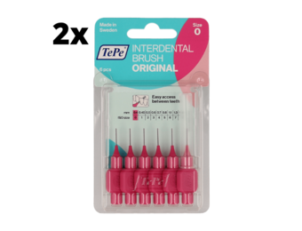 TePe Ragers Roze 0,4mm - 2 x 6 stuks - Voordeelverpakking