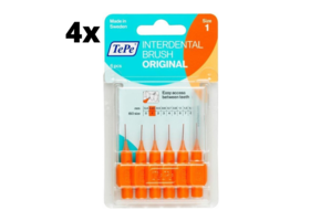 TePe Ragers Oranje 0,45mm - 4 x 6 stuks - Voordeelverpakking