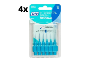 TePe Ragers Blauw 0,6mm - 4 x 6 stuks - Voordeelverpakking