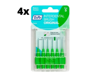 TePe Ragers Groen 0,8mm - 4 x 6 stuks - Voordeelverpakking