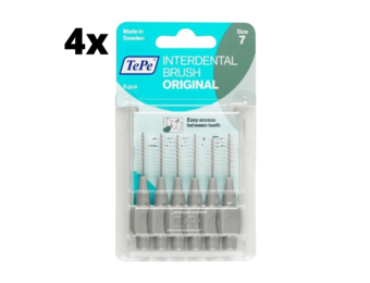 TePe Ragers Grijs 1,3mm - 4 x 6 stuks - Voordeelverpakking