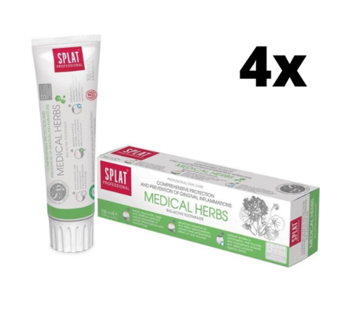 Splat Splat Professional Medical Herbs Tandpasta - 4 x 100 ml - Voordeelverpakking
