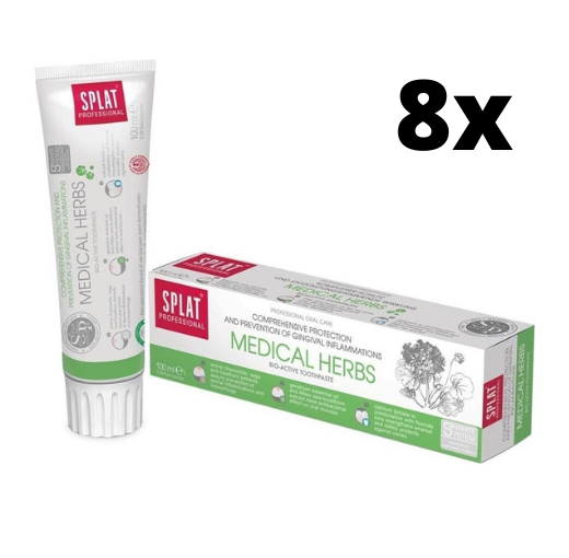 Splat Professional Medical Herbs Tandpasta - 8 x 100 ml - Voordeelverpakking