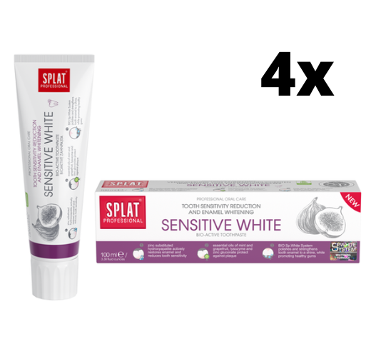 Splat Professional Sensitive White Tandpasta - 4 x 100 ml - Voordeelverpakking