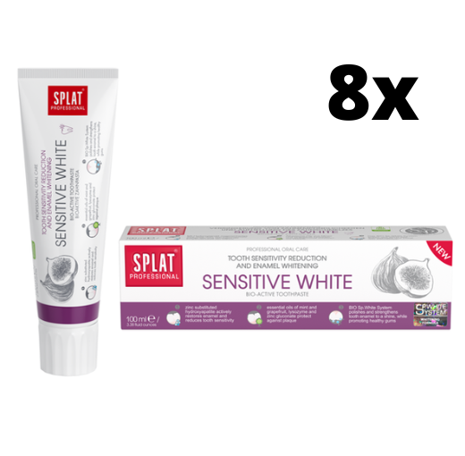 Splat Professional Sensitive White Tandpasta - 8 x 100 ml - Voordeelverpakking