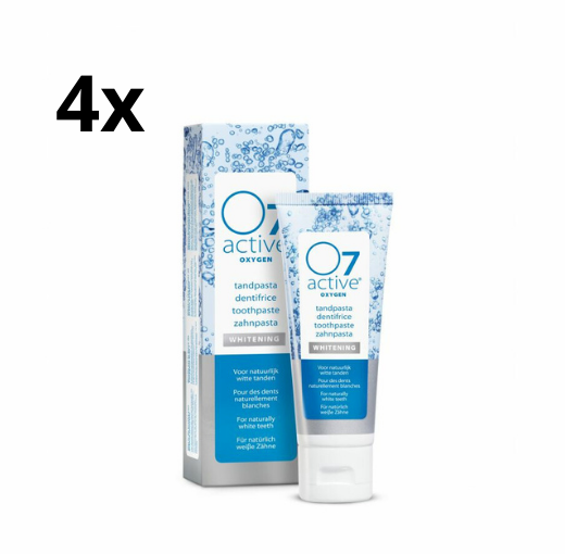 O7 Active Oxygen Whitening Tandpasta - 4 x 75 ml - Voordeelverpakking