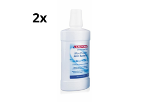 Lactona Mondwater Anti-bacterial - 2 x 500 ml - Voordeelverpakking